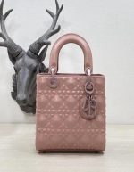 MINI LADY DIOR BAG Blush Cannage Lambskin for women | Chicly Hub