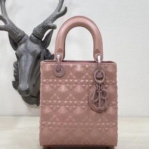 MINI LADY DIOR BAG Blush Cannage Lambskin for women | Chicly Hub