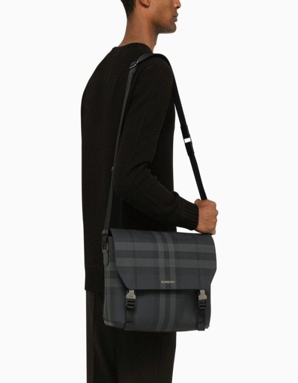 Burberry Check Pattern Large Messenger Bag for men | Chicly Hub