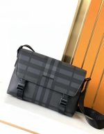 Burberry Check Pattern Large Messenger Bag for men | Chicly Hub