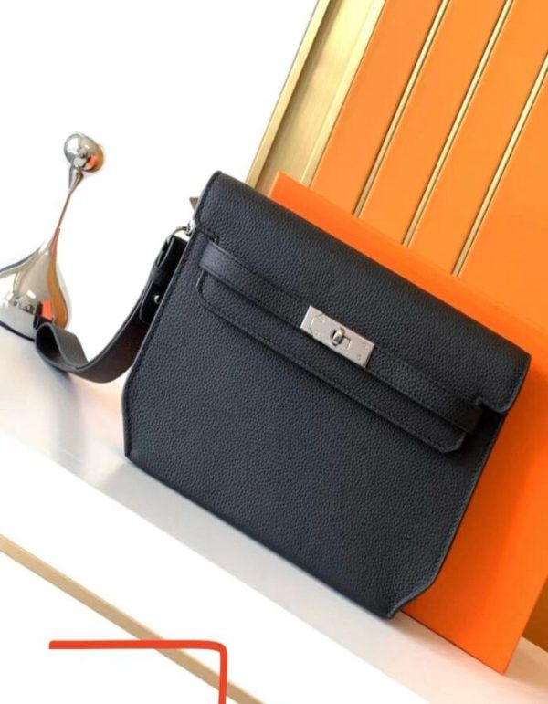 Hermès Kelly Depeches 25 Togo Black Palladium Hardware | Chicly Hub