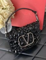 VALENTINO GARAVANI Crystal Nappa Vlogo Small Loco Bag | Chicly Hub