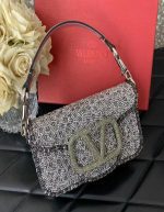 VALENTINO GARAVANI Crystal Nappa Vlogo Small Loco Bag | Chicly Hub