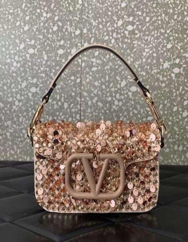 VALENTINO GARAVANI Crystal Nappa Vlogo Small Loco Bag | Chicly Hub