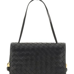 MINI LEATHER SHOULDER BAG WITH WOVEN PATTERN | Chicly Hub