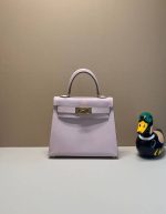 HERMES Chevre Mysore Mini Kelly Sellier 20 Vert Fizz | Chicly Hub