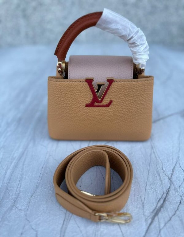 LV Snakeskin-Trim Taurillon Capucines Mini for women | Chicly Hub