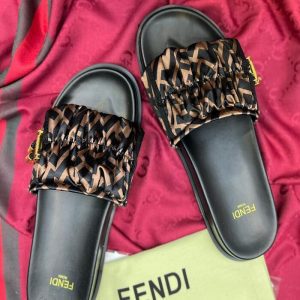 FENDI Satin Vertigo Slides for women | Chicly Hub