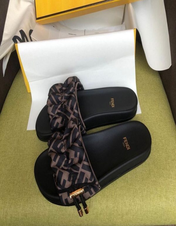 FENDI Satin Vertigo Slides for women | Chicly Hub