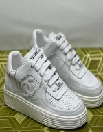 CHANEL Calfskin Logo Sneakers 36 White For Women | Chicly Hub