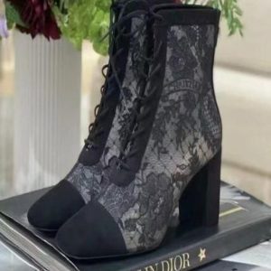 DIOR 2023 NAUGHTILY-D LACE ANKLE BOOTS | Chicly Hub