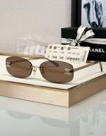 Chanel Sunglasses Eyewear Brown Small Good | Chicly Hub