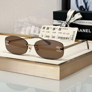 Chanel Sunglasses Eyewear Brown Small Good | Chicly Hub