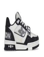 LV TRAINER MONOGRAM DENIM SNEAKERS FOR MEN | Chicly Hub