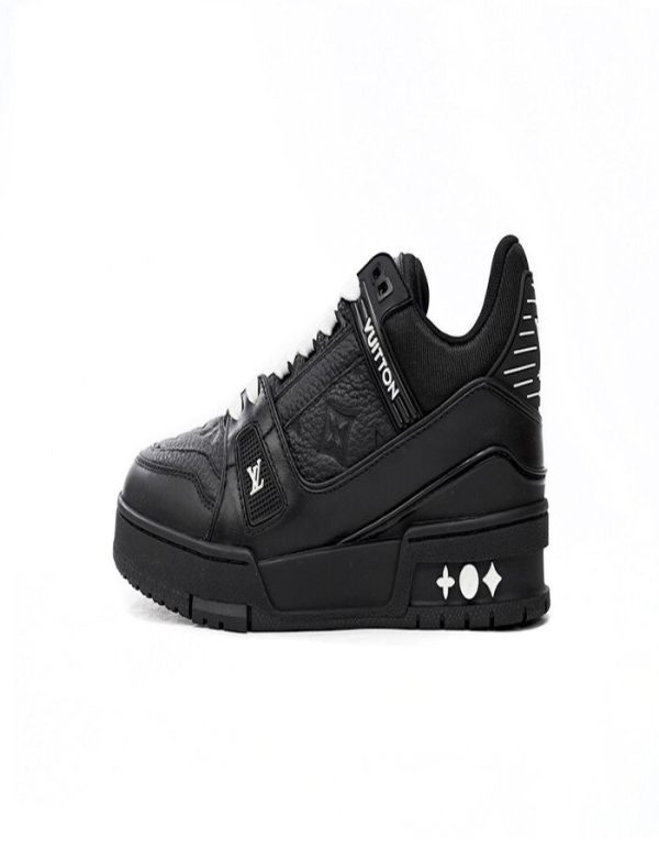 LV Trainer All Black Embossing Reps Sneaker For Men | Chicly Hub