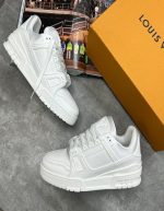 Women's LV Trainers White Low Top | Chicly Hub