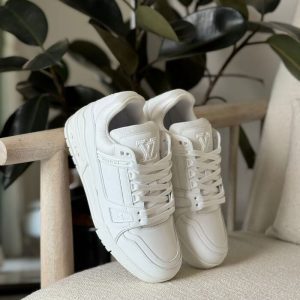 Women's LV Trainers White Low Top | Chicly Hub