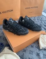 Men’s Louis Vuitton NEW Patchwork Denim Sneaker | Chicly Hub