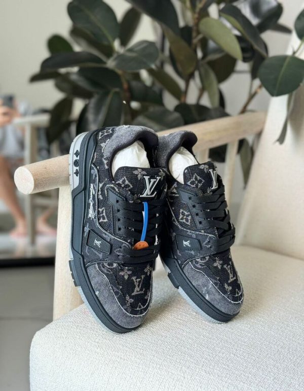 Men’s Louis Vuitton NEW Patchwork Denim Sneaker | Chicly Hub