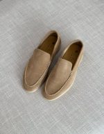 Loro Piana Brown Suede Summer Walk Slip On Loafers | Chicly Hub