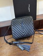 Saint Laurent Calfskin Lou Camera Bag Black | Chicly Hub