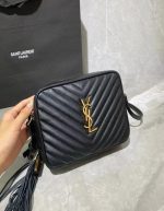 Saint Laurent Calfskin Lou Camera Bag Black | Chicly Hub