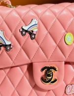 CHANEL Lambskin Quilted Mini Rectangular Flap Pink | Chicly Hub