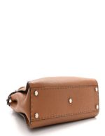 FENDI Cuoio Romano Selleria Bi-Color Medium Peekaboo Iconic Satchel Mou Deserto | Chicly Hub