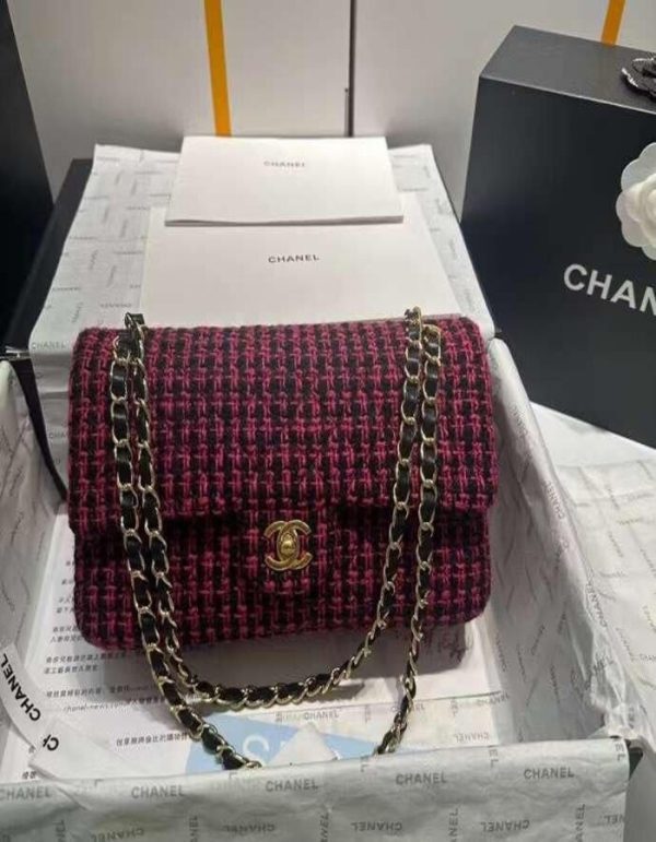 Chanel CLASSIC HANDBAG red&black | Chicly Hub