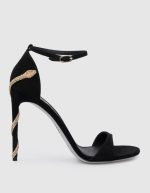 Rene Caovilla Margot suede sandals with crystals | Chicly Hub