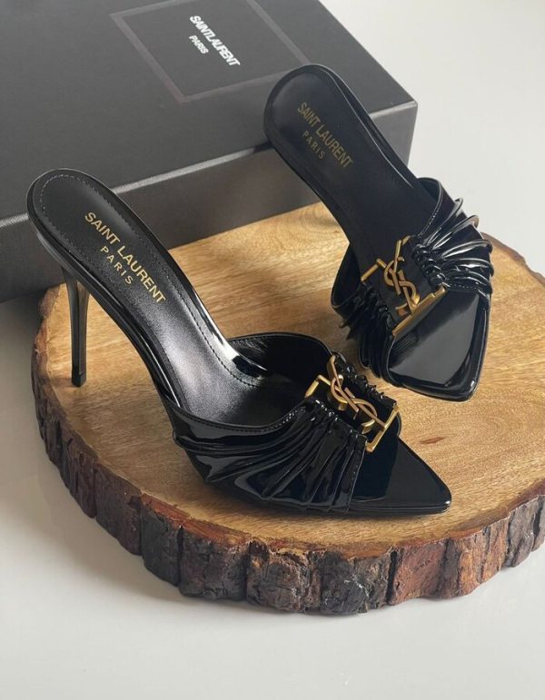 Saint Laurent Babylon Mules 90mm | Chicly Hub