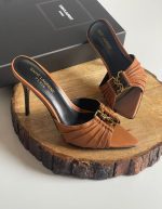 Saint Laurent Babylon Mules 90mm | Chicly Hub