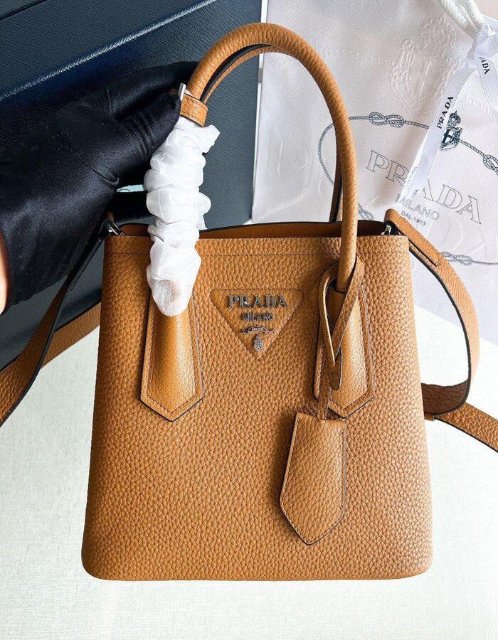 Prada Double leather mini-bag | Chicly Hub